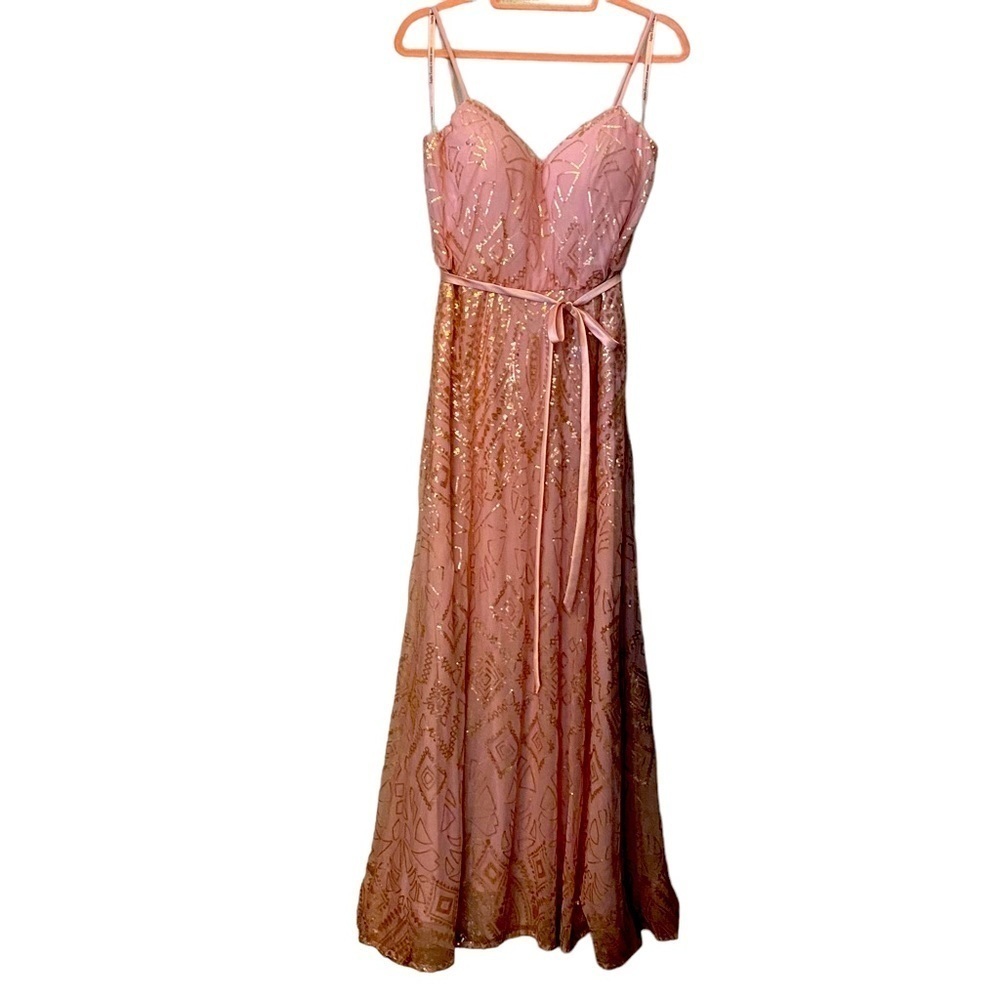 Angelina Faccenda by Madeline Gardner Formal Sequined Dress sz US Women 12